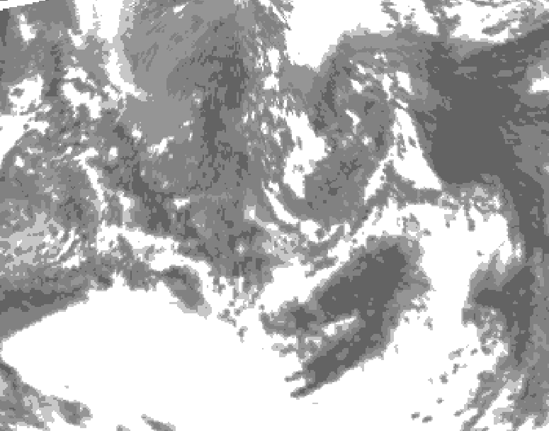 GDPS total cloud 210 hour forecast chart for Canada based on 2026/05/05 0000Z data