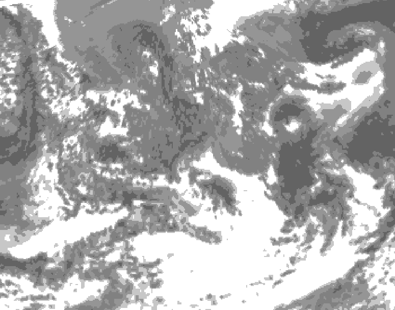 GDPS total cloud 240 hour forecast chart for Canada based on 2026/05/05 0000Z data