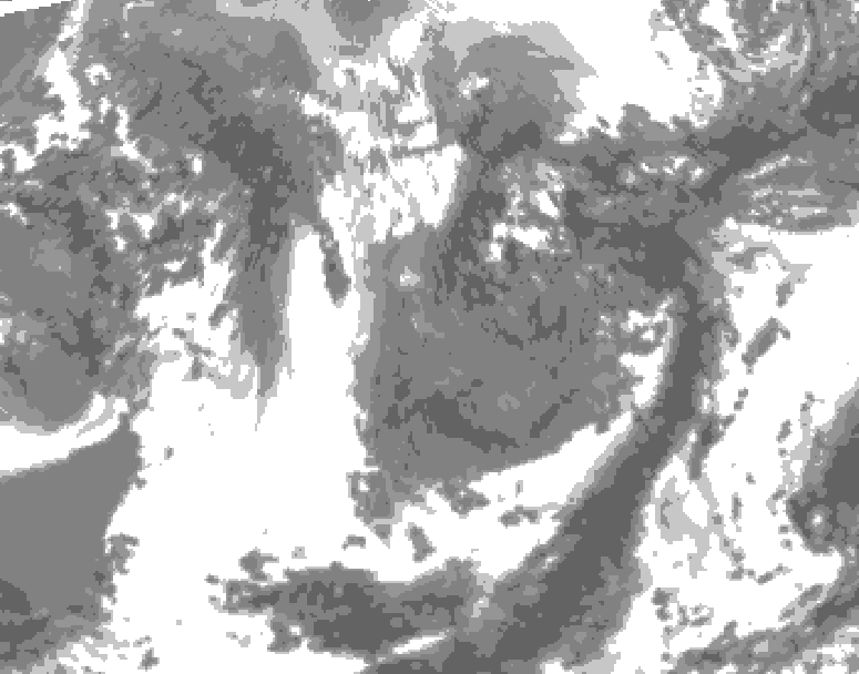 GDPS total cloud 024 hour forecast chart for Canada based on 2026/05/05 1200Z data