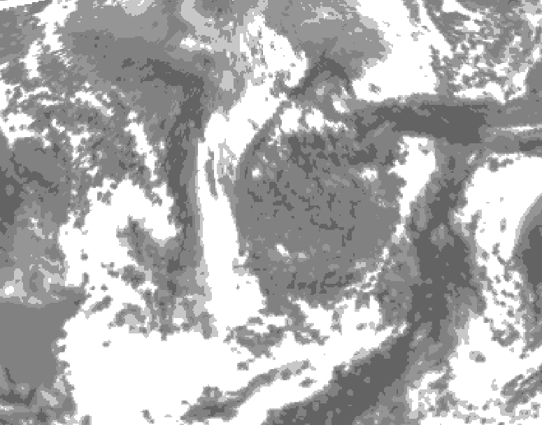 GDPS total cloud 042 hour forecast chart for Canada based on 2026/05/05 1200Z data