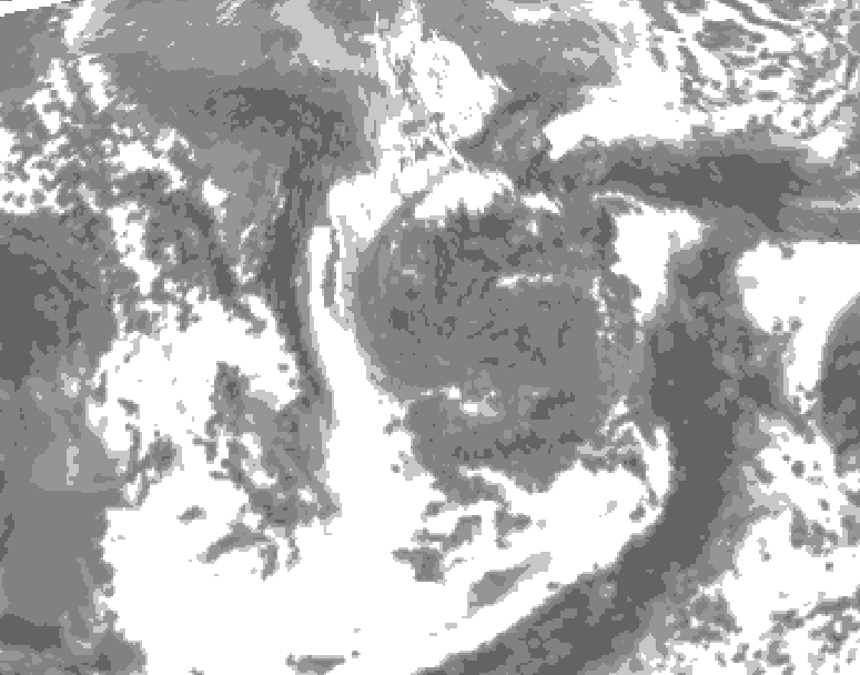 GDPS total cloud 048 hour forecast chart for Canada based on 2026/05/05 1200Z data