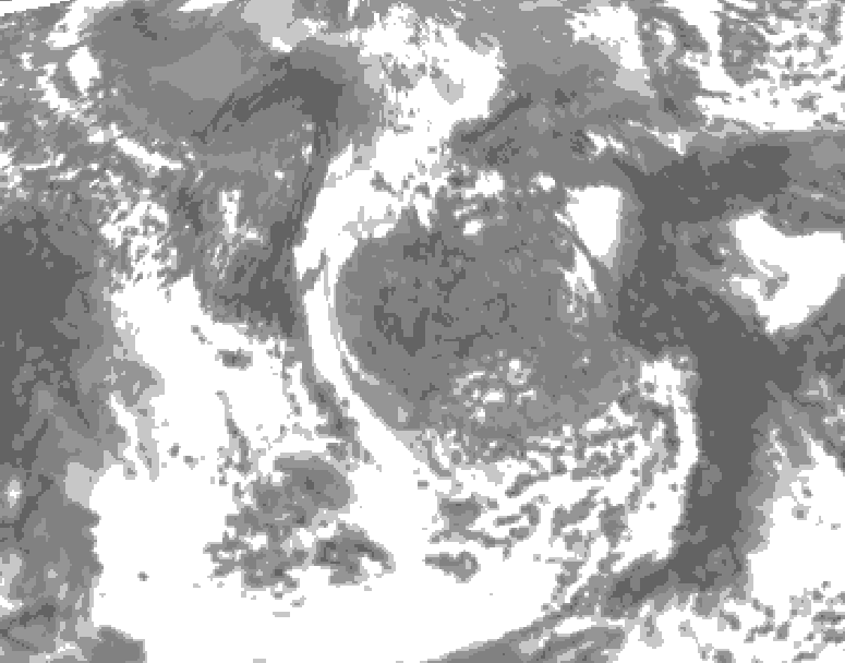 GDPS total cloud 060 hour forecast chart for Canada based on 2026/05/05 1200Z data