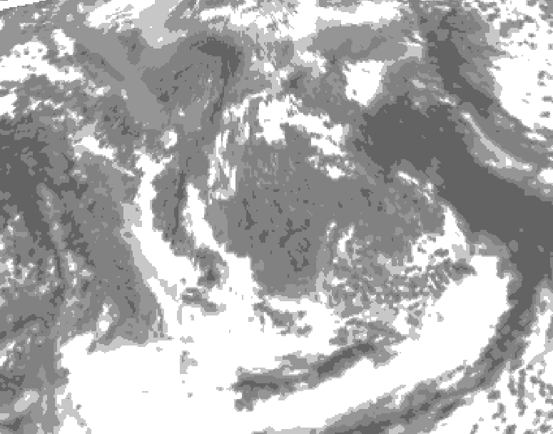 GDPS total cloud 078 hour forecast chart for Canada based on 2026/05/05 1200Z data