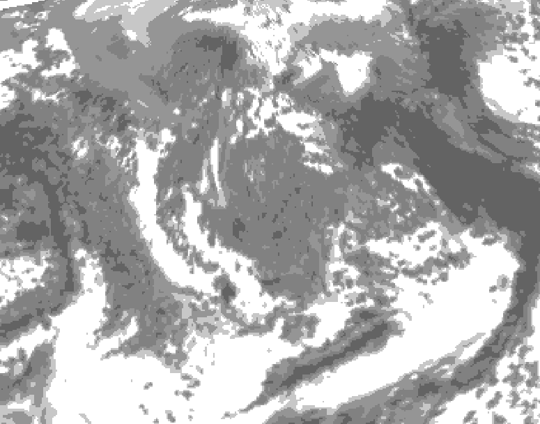 GDPS total cloud 084 hour forecast chart for Canada based on 2026/05/05 1200Z data