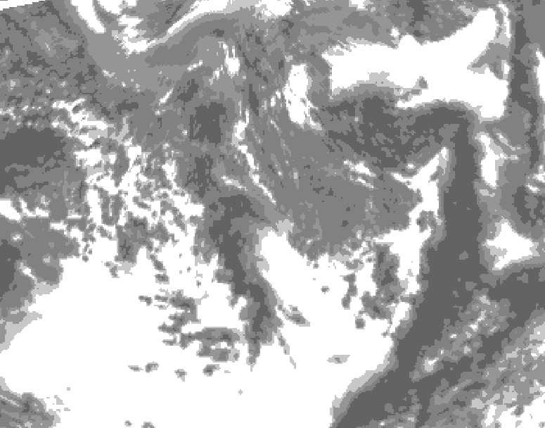 GDPS total cloud 162 hour forecast chart for Canada based on 2026/05/05 1200Z data