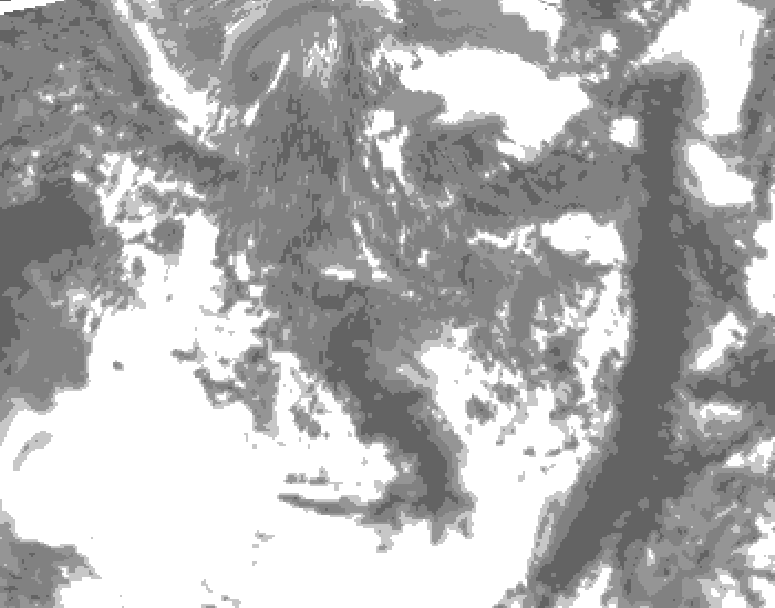 GDPS total cloud 174 hour forecast chart for Canada based on 2026/05/05 1200Z data