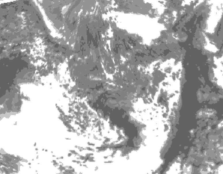 GDPS total cloud 180 hour forecast chart for Canada based on 2026/05/05 1200Z data