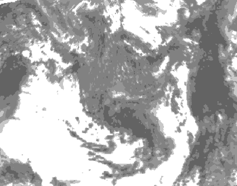 GDPS total cloud 192 hour forecast chart for Canada based on 2026/05/05 1200Z data
