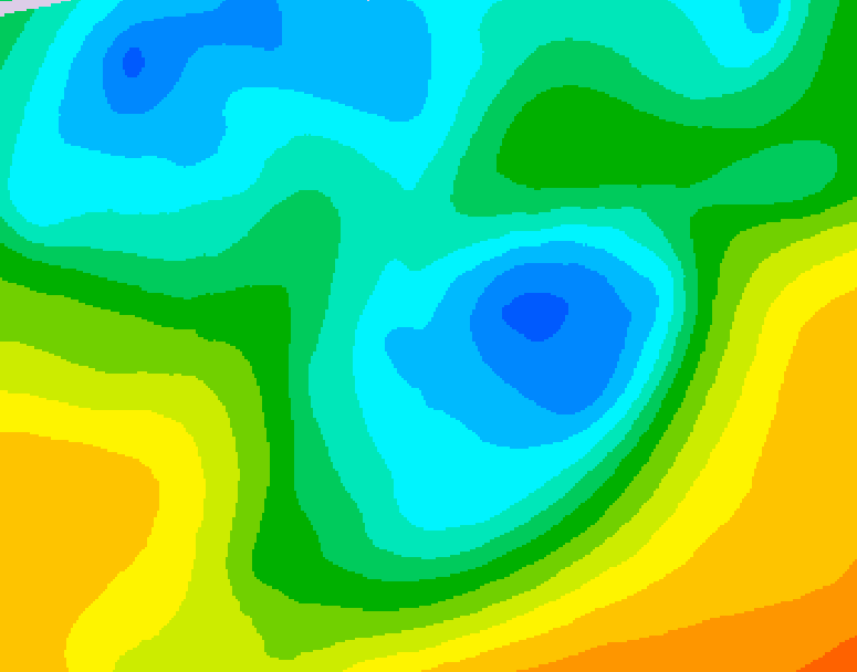 GDPS 500 millibar geopotential height 012 hour forecast chart for Canada based on 2026/05/06 0000Z data