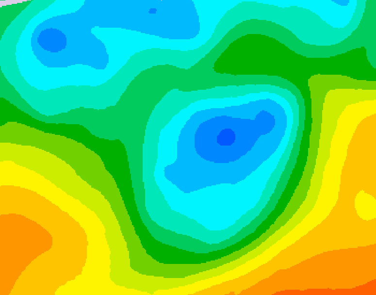 GDPS 500 millibar geopotential height 024 hour forecast chart for Canada based on 2026/05/06 0000Z data