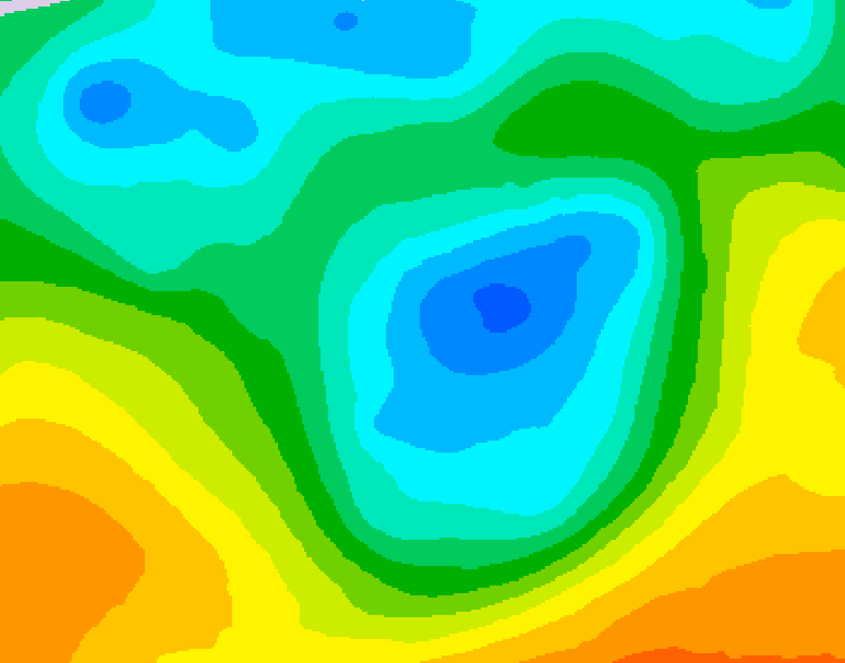 GDPS 500 millibar geopotential height 030 hour forecast chart for Canada based on 2026/05/06 0000Z data