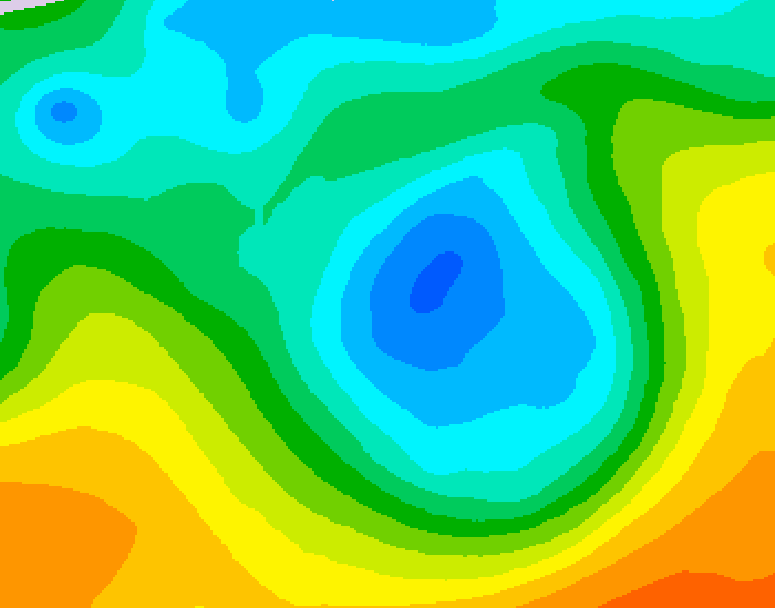 GDPS 500 millibar geopotential height 048 hour forecast chart for Canada based on 2026/05/06 0000Z data