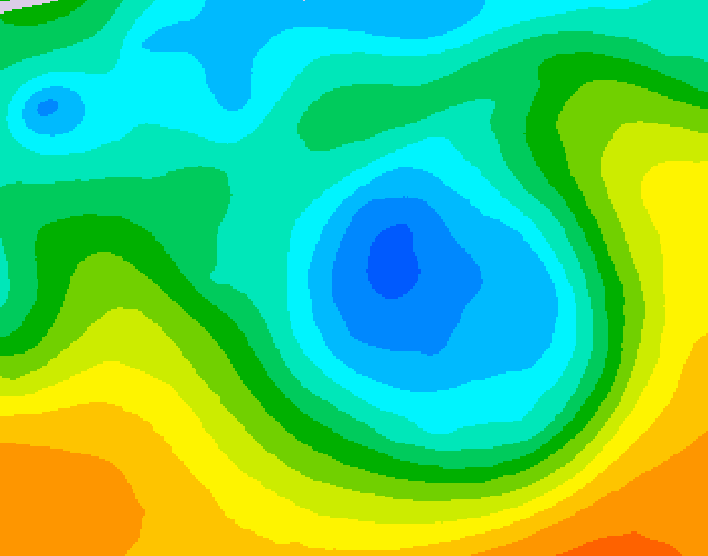 GDPS 500 millibar geopotential height 054 hour forecast chart for Canada based on 2026/05/06 0000Z data