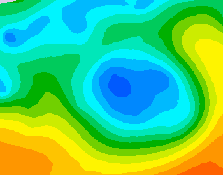 GDPS 500 millibar geopotential height 066 hour forecast chart for Canada based on 2026/05/06 0000Z data