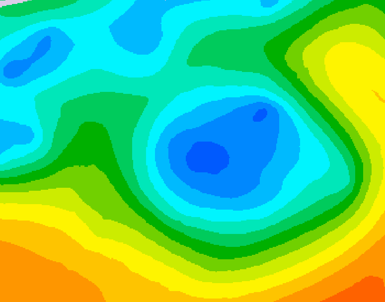GDPS 500 millibar geopotential height 078 hour forecast chart for Canada based on 2026/05/06 0000Z data