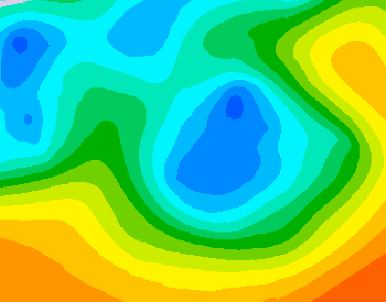 GDPS 500 millibar geopotential height 090 hour forecast chart for Canada based on 2026/05/06 0000Z data