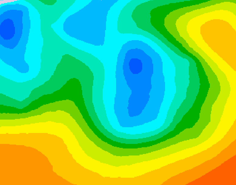 GDPS 500 millibar geopotential height 102 hour forecast chart for Canada based on 2026/05/06 0000Z data