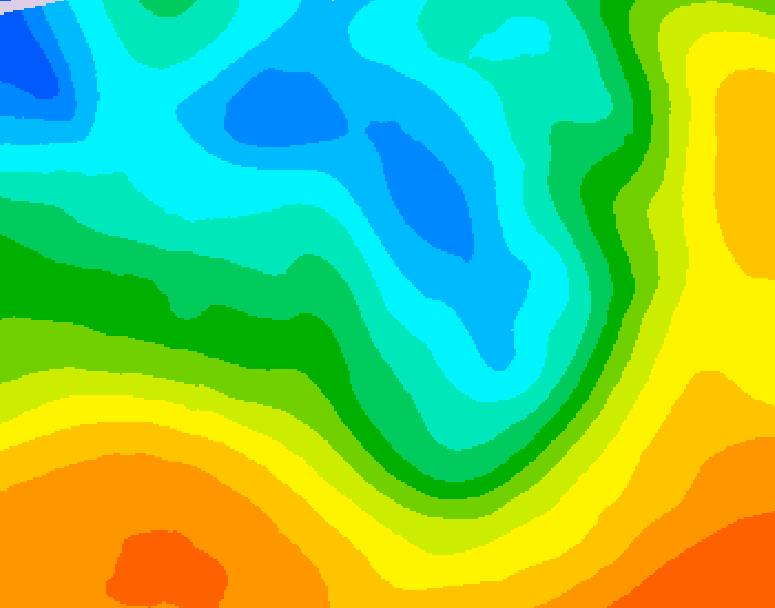 GDPS 500 millibar geopotential height 126 hour forecast chart for Canada based on 2026/05/06 0000Z data