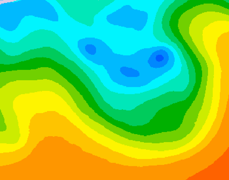GDPS 500 millibar geopotential height 222 hour forecast chart for Canada based on 2026/05/06 0000Z data