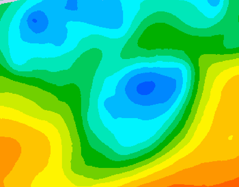 GDPS 500 millibar geopotential height 006 hour forecast chart for Canada based on 2026/05/06 1200Z data