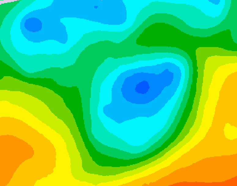 GDPS 500 millibar geopotential height 012 hour forecast chart for Canada based on 2026/05/06 1200Z data