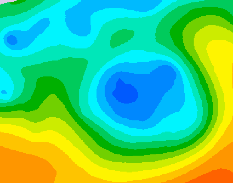 GDPS 500 millibar geopotential height 054 hour forecast chart for Canada based on 2026/05/06 1200Z data