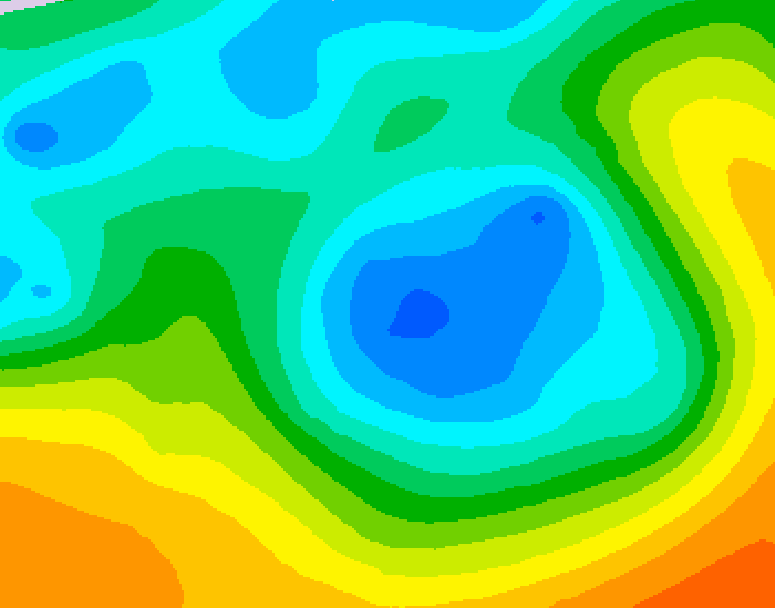 GDPS 500 millibar geopotential height 060 hour forecast chart for Canada based on 2026/05/06 1200Z data