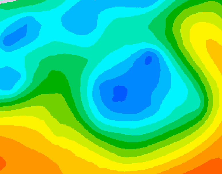 GDPS 500 millibar geopotential height 066 hour forecast chart for Canada based on 2026/05/06 1200Z data