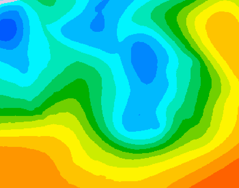 GDPS 500 millibar geopotential height 090 hour forecast chart for Canada based on 2026/05/06 1200Z data
