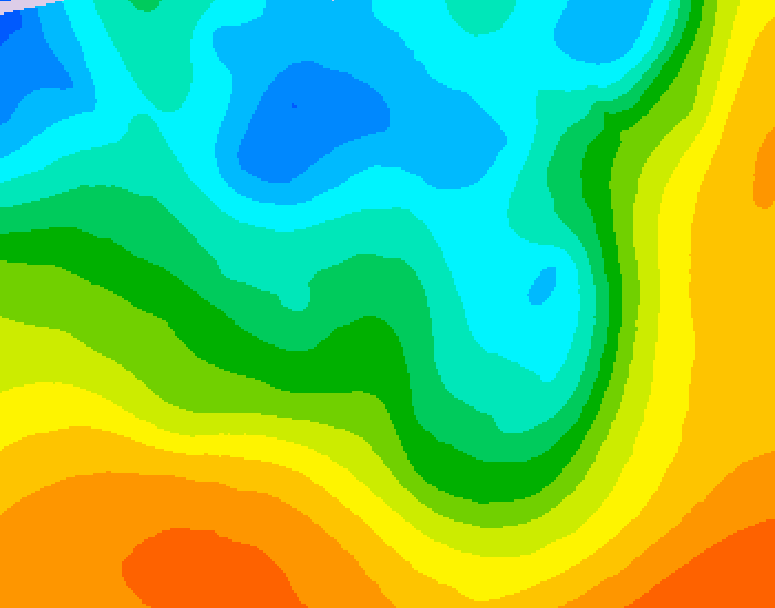 GDPS 500 millibar geopotential height 126 hour forecast chart for Canada based on 2026/05/06 1200Z data