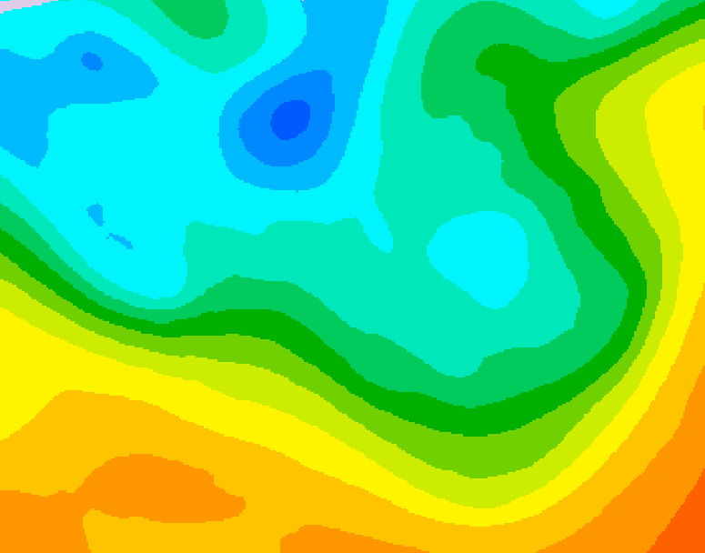 GDPS 500 millibar geopotential height 222 hour forecast chart for Canada based on 2026/05/06 1200Z data