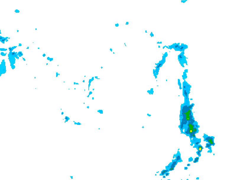 GDPS precipitation 132 hour forecast chart for Canada based on 2026/05/06 1200Z data