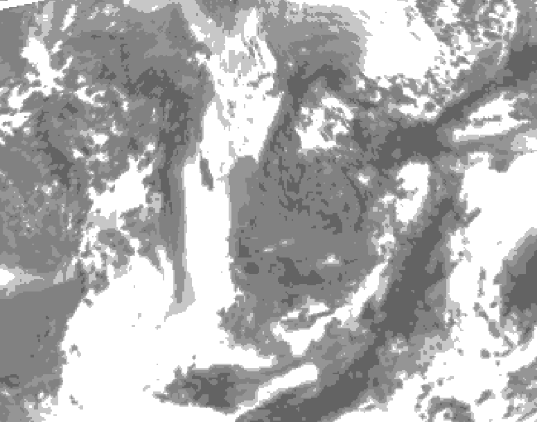 GDPS total cloud 018 hour forecast chart for Canada based on 2026/05/06 0000Z data
