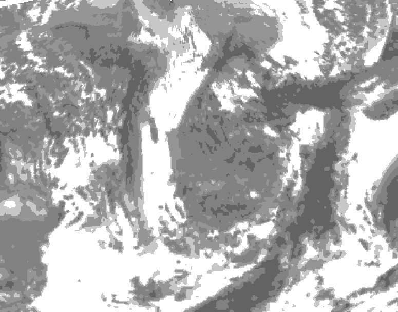 GDPS total cloud 024 hour forecast chart for Canada based on 2026/05/06 0000Z data