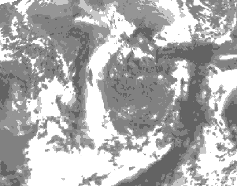 GDPS total cloud 030 hour forecast chart for Canada based on 2026/05/06 0000Z data