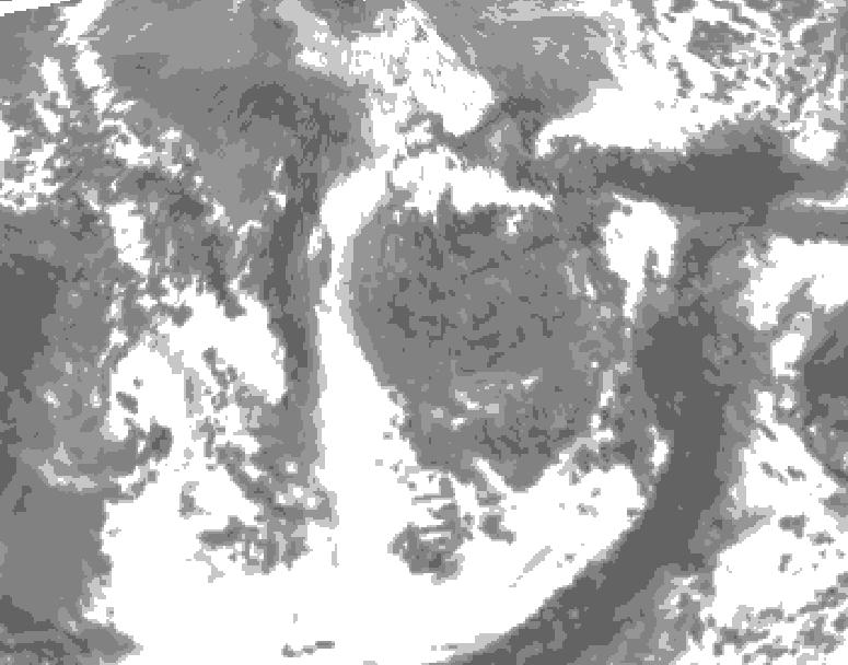GDPS total cloud 036 hour forecast chart for Canada based on 2026/05/06 0000Z data