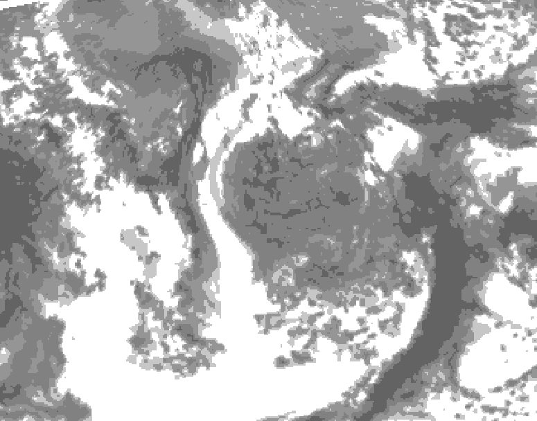 GDPS total cloud 042 hour forecast chart for Canada based on 2026/05/06 0000Z data