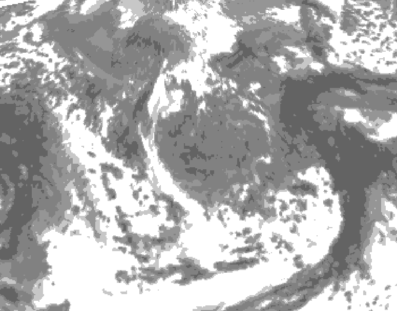 GDPS total cloud 054 hour forecast chart for Canada based on 2026/05/06 0000Z data