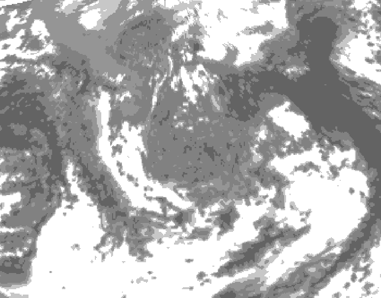 GDPS total cloud 078 hour forecast chart for Canada based on 2026/05/06 0000Z data