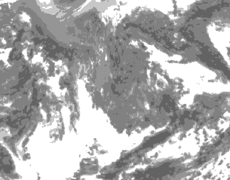 GDPS total cloud 108 hour forecast chart for Canada based on 2026/05/06 0000Z data