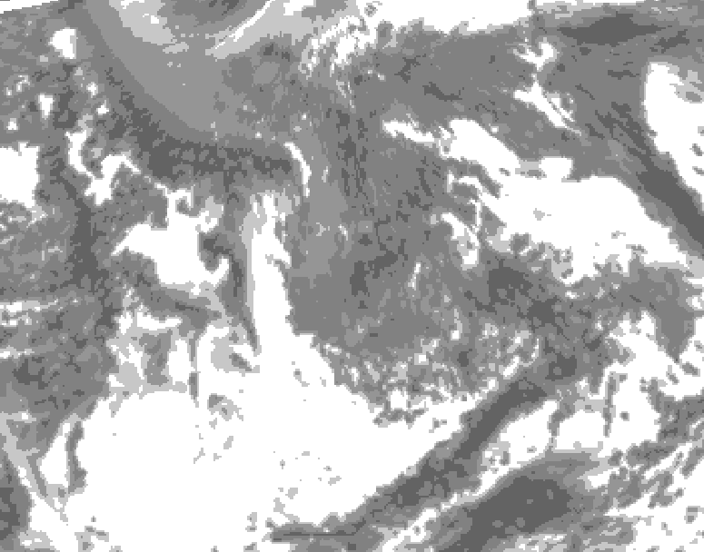 GDPS total cloud 114 hour forecast chart for Canada based on 2026/05/06 0000Z data