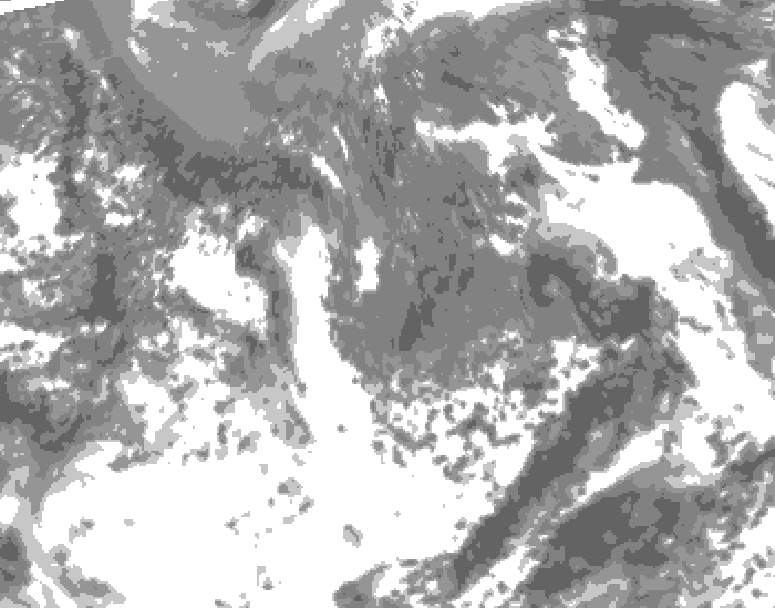 GDPS total cloud 120 hour forecast chart for Canada based on 2026/05/06 0000Z data