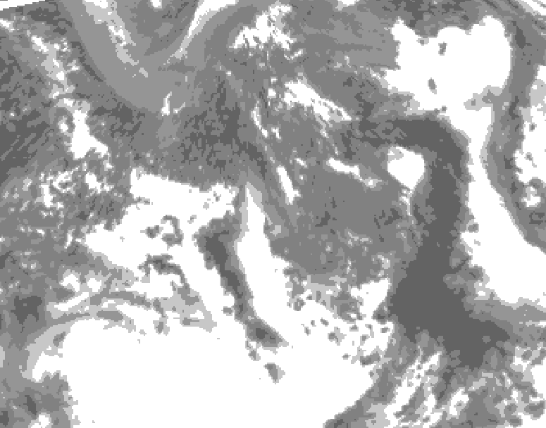 GDPS total cloud 138 hour forecast chart for Canada based on 2026/05/06 0000Z data