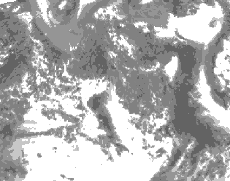 GDPS total cloud 144 hour forecast chart for Canada based on 2026/05/06 0000Z data