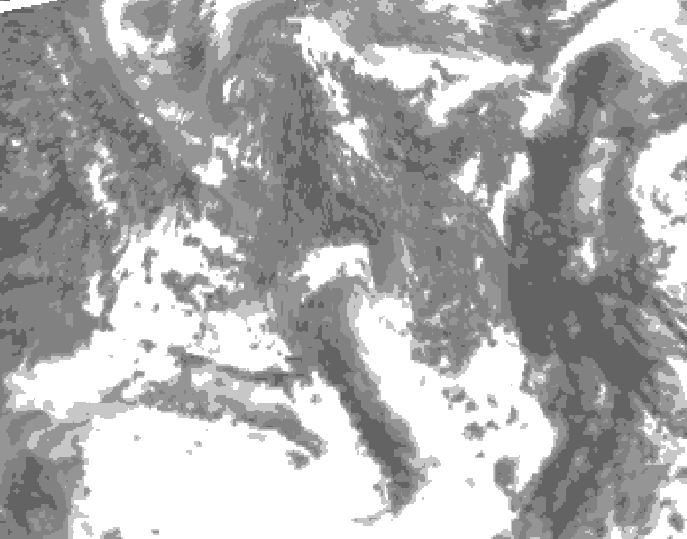 GDPS total cloud 156 hour forecast chart for Canada based on 2026/05/06 0000Z data