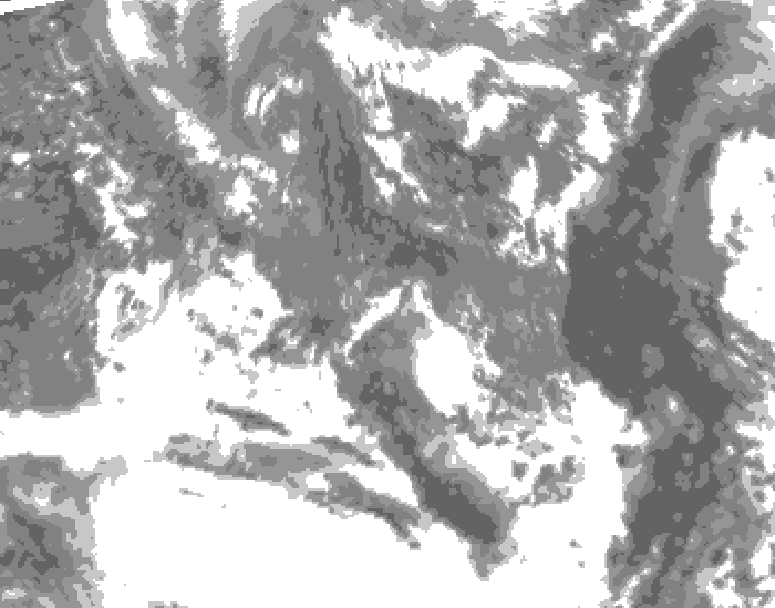 GDPS total cloud 162 hour forecast chart for Canada based on 2026/05/06 0000Z data