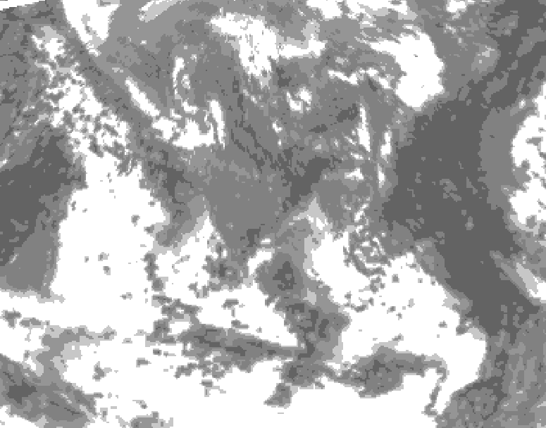 GDPS total cloud 174 hour forecast chart for Canada based on 2026/05/06 0000Z data
