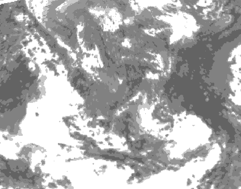 GDPS total cloud 180 hour forecast chart for Canada based on 2026/05/06 0000Z data