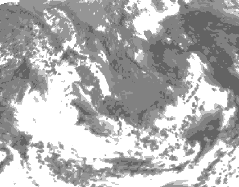 GDPS total cloud 216 hour forecast chart for Canada based on 2026/05/06 0000Z data