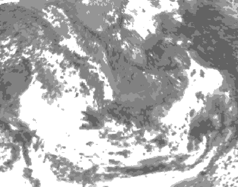 GDPS total cloud 222 hour forecast chart for Canada based on 2026/05/06 0000Z data